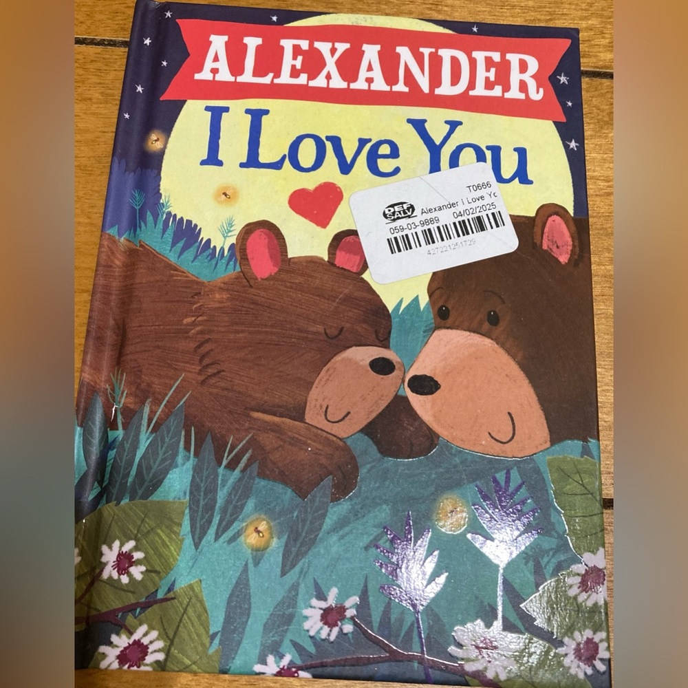 NWT Hardcover Book ..Alexander I Love You Children's Book